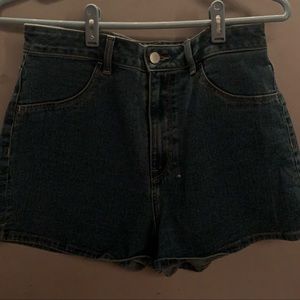 high waisted jean shorts